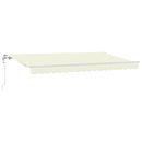 Utrækkelig Markise Creme 350 x 200 cm Stof