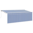 Utrækkelig Markise Blå 350 x 200 cm Stof