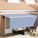 Utrækkelig Markise Stribet Blå 350 x 200 cm Stof