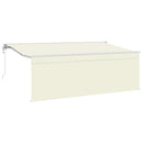 Utrækkelig Markise Creme 350 x 200 cm Polyester og Aluminium