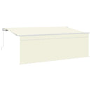 Utrækkelig Markise Creme 350 x 200 cm Polyester og Aluminium