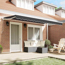 Markiseramme Antracit 350 x 200 cm Polyester med PU belægning