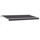 Markiseramme Antracit 350 x 200 cm Polyester med PU belægning