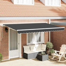 Utrækkelig Markise Antracit 350 x 200 cm Stof
