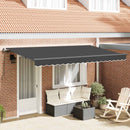 Utrækkelig Markise Antracit 350 x 200 cm Stof