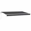 Utrækkelig Markise Antracit 350 x 200 cm Stof