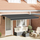 Utrækkelig Markise Antracit 350 x 200 cm Stof