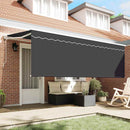 Utrækkelig Markise Antracit 350 x 200 cm Polyester og Aluminium