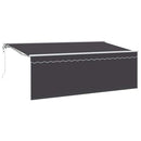 Utrækkelig Markise Antracit 350 x 200 cm Polyester og Aluminium