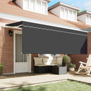 Utrækkelig Markise Antracit 350 x 200 cm Polyester og Aluminium