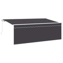 Utrækkelig Markise Antracit 350 x 200 cm Polyester og Aluminium