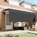 Utrækkelig Markise Antracit 350 x 200 cm Polyester og Aluminium