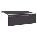 Utrækkelig Markise Antracit 350 x 200 cm Polyester og Aluminium