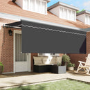Utrækkelig Markise Antracit 350 x 200 cm Polyester og Aluminium