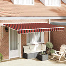 Utrækkelig Markise Orange 350 x 200 cm Stof
