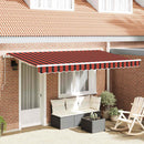 Utrækkelig Markise Orange 350 x 200 cm Stof