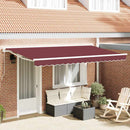 Markiseramme Bordeaux 350 x 200 cm Polyester med PU belægning