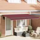 Utrækkelig Markise Bordeaux 350 x 200 cm Stof