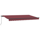Utrækkelig Markise Bordeaux 350 x 200 cm Stof