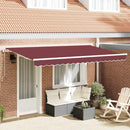 Utrækkelig Markise Bordeaux 350 x 200 cm Stof
