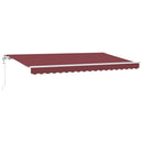 Utrækkelig Markise Bordeaux 350 x 200 cm Stof