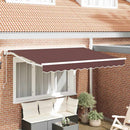 Markiseramme Brun 350 x 200 cm Polyester med PU belægning