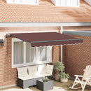 Utrækkelig Markise Brun 350 x 200 cm Stof