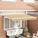 Markiseramme Gul og Grå 350 x 200 cm Polyester med PU belægning