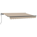 Utrækkelig Markise Beige 350 x 200 cm Stof