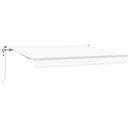 Utrækkelig Markise Hvid 350 x 200 cm Stof