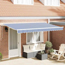 Utrækkelig Markise Blå 400 x 200 cm Stof