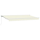 Markiseramme Creme 400 x 200 cm Polyester med PU belægning