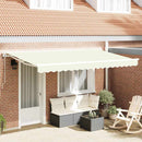Markiseramme Creme 400 x 200 cm Polyester med PU belægning