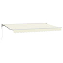 Markiseramme Creme 400 x 200 cm Polyester med PU belægning