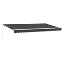 Utrækkelig Markise Antracit 400 x 200 cm Stof