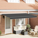 Utrækkelig Markise Antracit 400 x 200 cm Stof