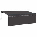 Utrækkelig Markise Antracit 400 x 200 cm Polyester og Aluminium