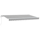 Utrækkelig Markise Antracit 400 x 200 cm Stof