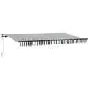 Utrækkelig Markise Antracit 400 x 200 cm Stof