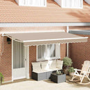 Markiseramme Beige 400 x 200 cm Polyester med PU belægning