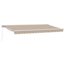 Markiseramme Beige 400 x 200 cm Polyester med PU belægning