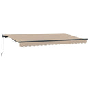 Utrækkelig Markise Beige 400 x 200 cm Stof
