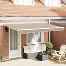 Utrækkelig Markise Beige 400 x 200 cm Stof