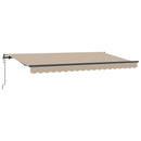 Utrækkelig Markise Beige 400 x 200 cm Stof