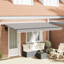 Utrækkelig Markise Lysegrå 400 x 200 cm Stof