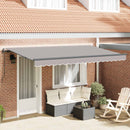 Utrækkelig Markise Lysegrå 400 x 200 cm Stof