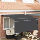 Utrækkelig Markise Antracit 300 x 250 cm Polyester og Aluminium
