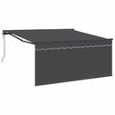 Utrækkelig Markise Antracit 300 x 250 cm Polyester og Aluminium
