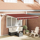 Udtrækkelig markise orange og brun 300 x 250 cm
