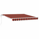 Elektrisk Utrækkelig Markise orange og brun 300 x 250 cm